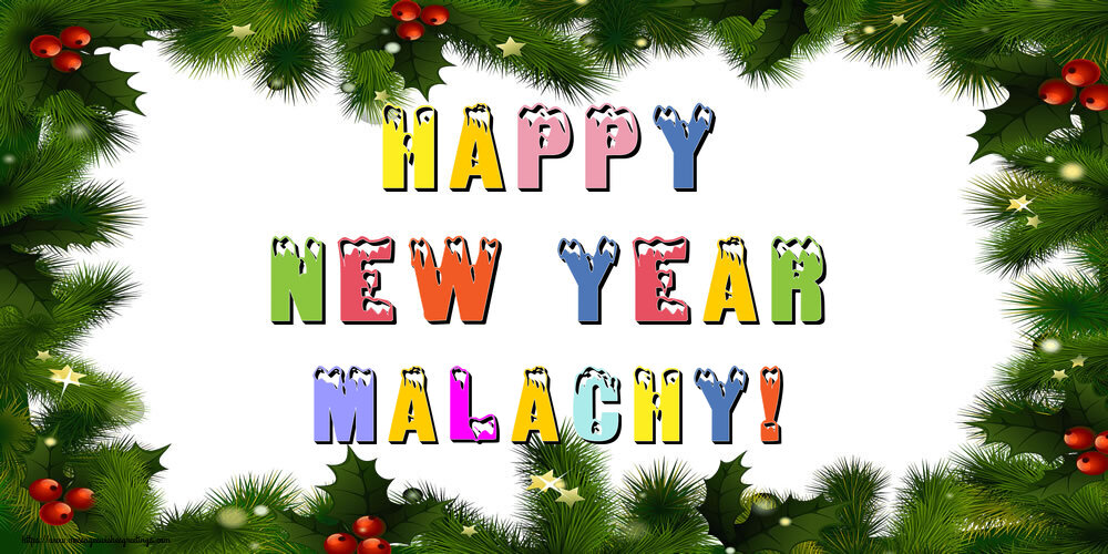 Greetings Cards for New Year - Happy New Year Malachy!