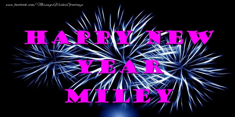 Greetings Cards for New Year - Happy New Year Miley