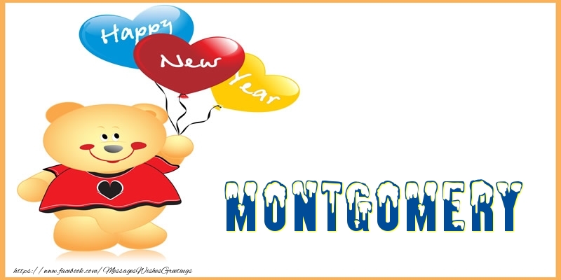 Greetings Cards for New Year - Happy New Year Montgomery!