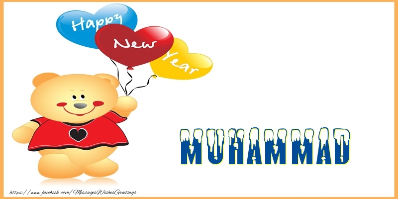 Greetings Cards for New Year - Happy New Year Muhammad!