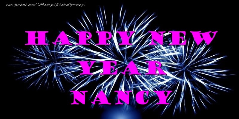 Greetings Cards for New Year - Fireworks | Happy New Year Nancy