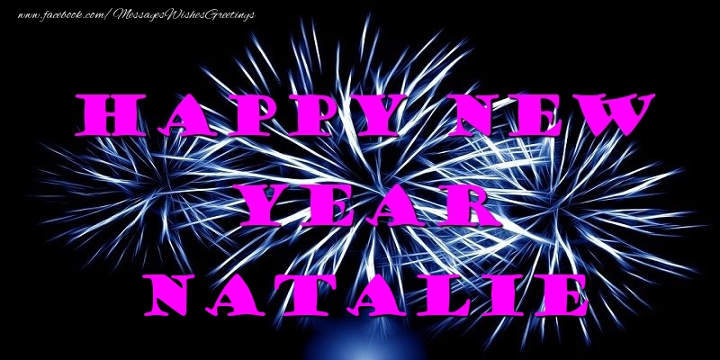  Greetings Cards for New Year - Fireworks | Happy New Year Natalie