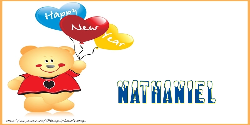 Greetings Cards for New Year - Happy New Year Nathaniel!