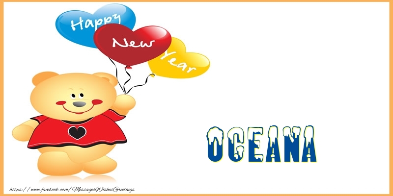 Greetings Cards for New Year - Happy New Year Oceana!