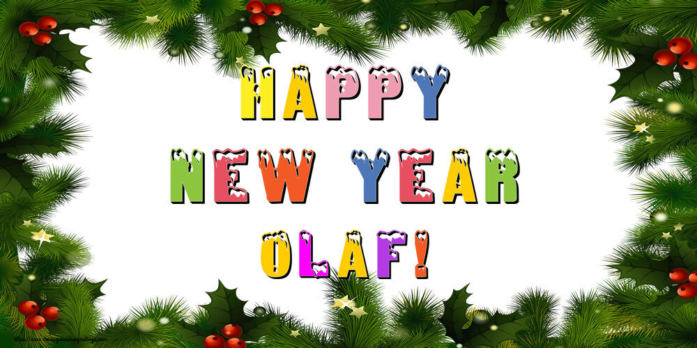 Greetings Cards for New Year - Happy New Year Olaf!
