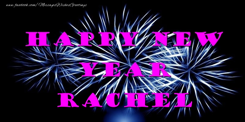 Greetings Cards for New Year - Fireworks | Happy New Year Rachel