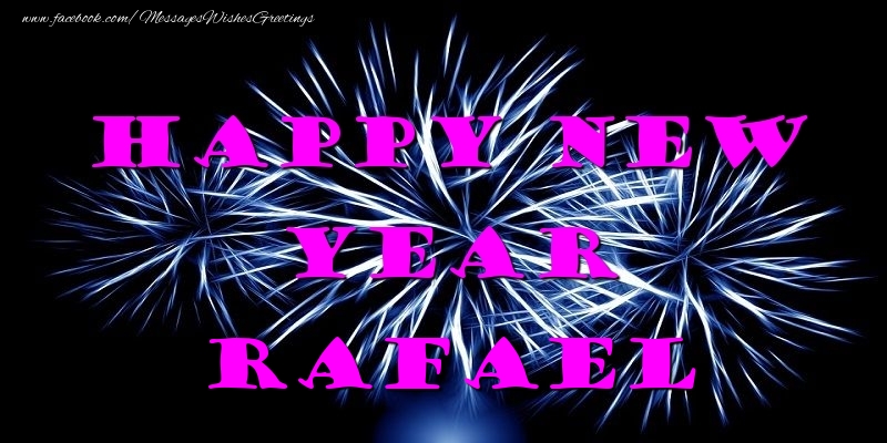 Greetings Cards for New Year - Fireworks | Happy New Year Rafael