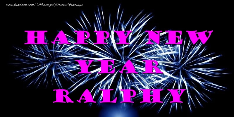 Greetings Cards for New Year - Fireworks | Happy New Year Ralphy