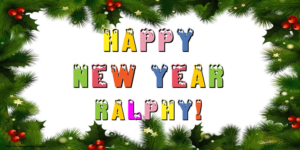 Greetings Cards for New Year - Christmas Decoration | Happy New Year Ralphy!
