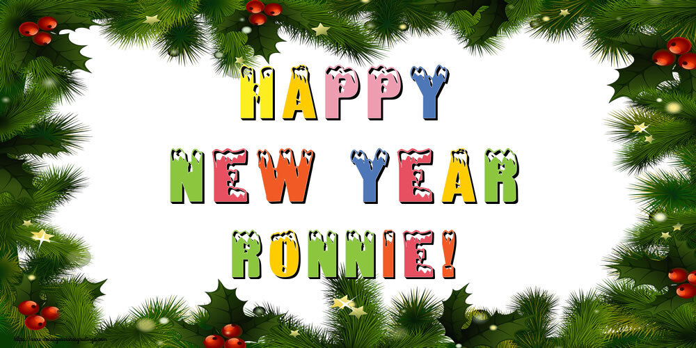 Greetings Cards for New Year - Happy New Year Ronnie!