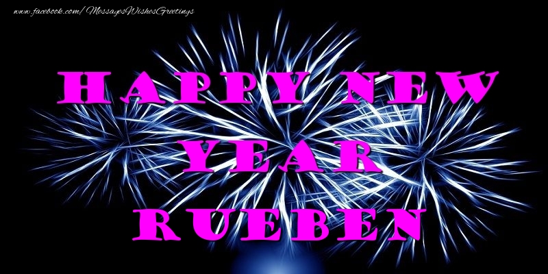 Greetings Cards for New Year - Fireworks | Happy New Year Rueben