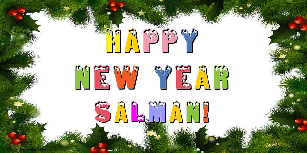 Greetings Cards for New Year - Christmas Decoration | Happy New Year Salman!