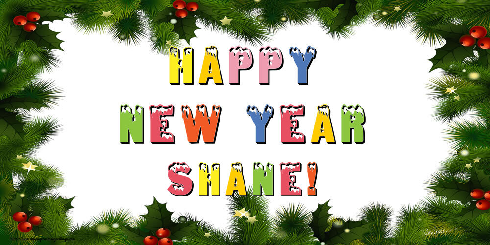 Greetings Cards for New Year - Christmas Decoration | Happy New Year Shane!