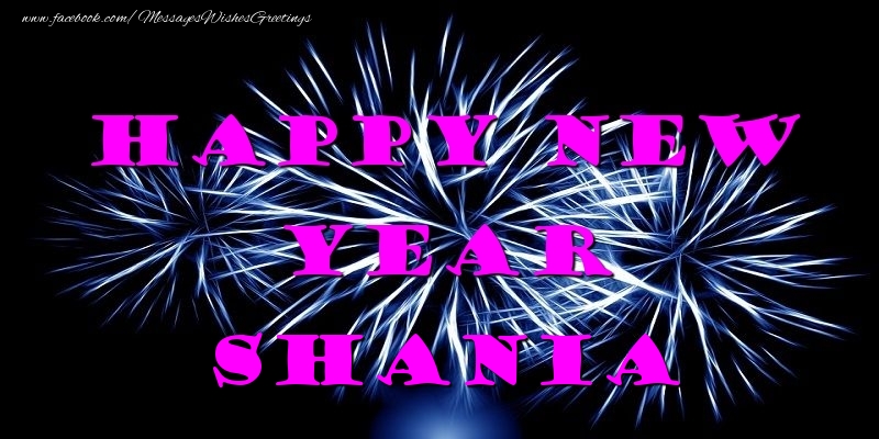 Greetings Cards for New Year - Happy New Year Shania