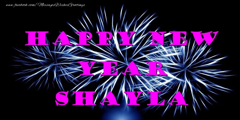 Greetings Cards for New Year - Fireworks | Happy New Year Shayla