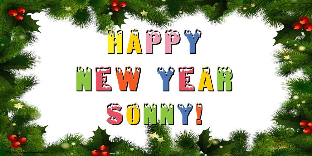 Greetings Cards for New Year - Happy New Year Sonny!