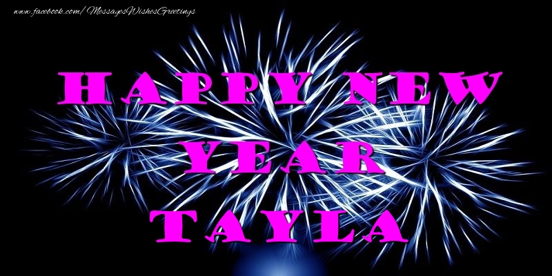 Greetings Cards for New Year - Happy New Year Tayla