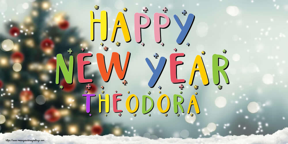  Greetings Cards for New Year - Christmas Tree | Happy New Year Theodora!