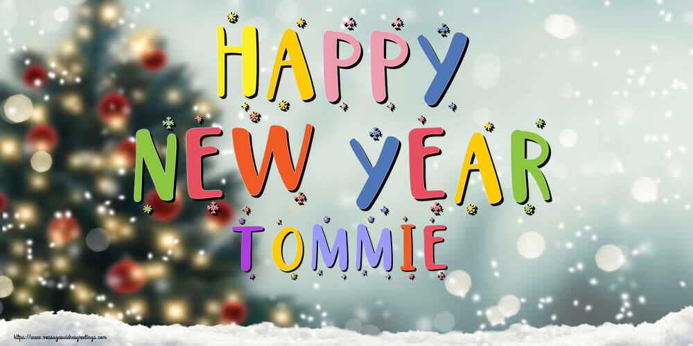 Greetings Cards for New Year - Christmas Tree | Happy New Year Tommie!