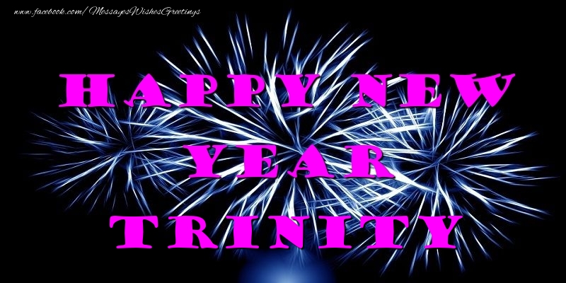 Greetings Cards for New Year - Happy New Year Trinity