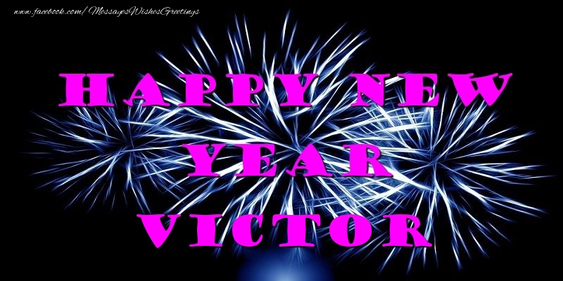 Greetings Cards for New Year - Happy New Year Victor