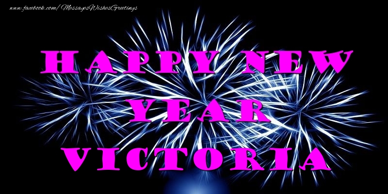 Greetings Cards for New Year - Happy New Year Victoria