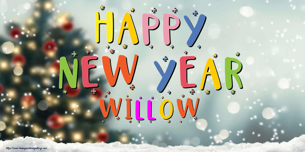 Greetings Cards for New Year - Christmas Tree | Happy New Year Willow!