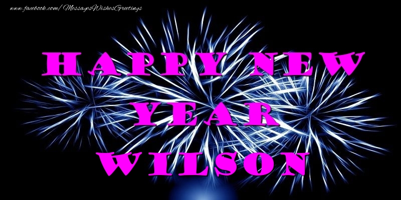 Greetings Cards for New Year - Fireworks | Happy New Year Wilson