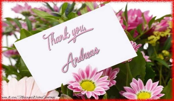  Greetings Cards Thank you - Flowers | Thank you, Andreas