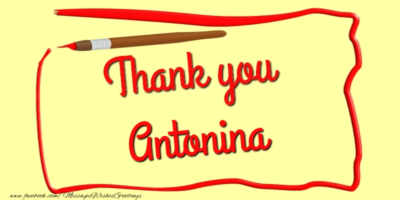 Greetings Cards Thank you - Thank you, Antonina