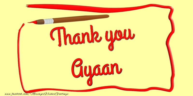 Greetings Cards Thank you - Thank you, Ayaan