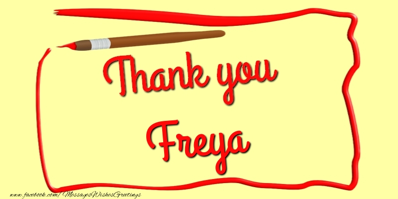 Greetings Cards Thank you - Thank you, Freya