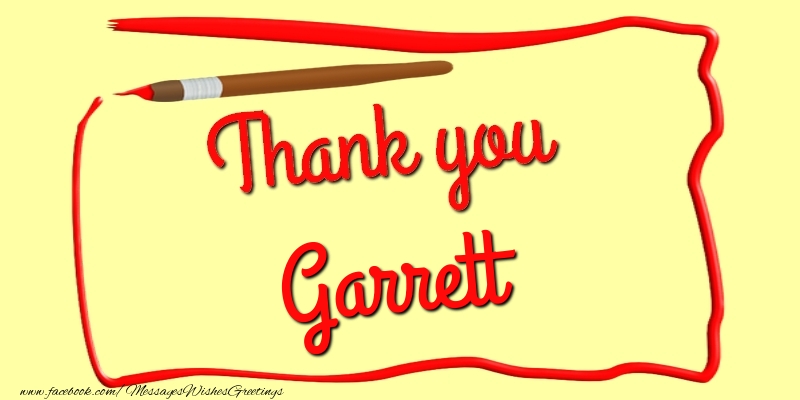 Greetings Cards Thank you - Thank you, Garrett