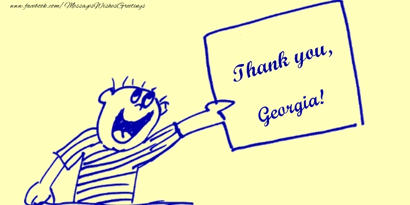 Greetings Cards Thank you - Thank you, Georgia