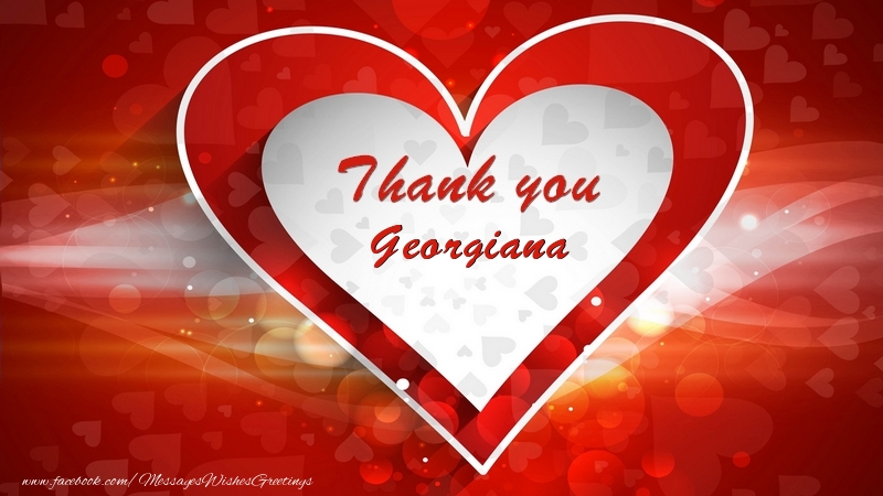  Greetings Cards Thank you - Hearts | Thank you, Georgiana