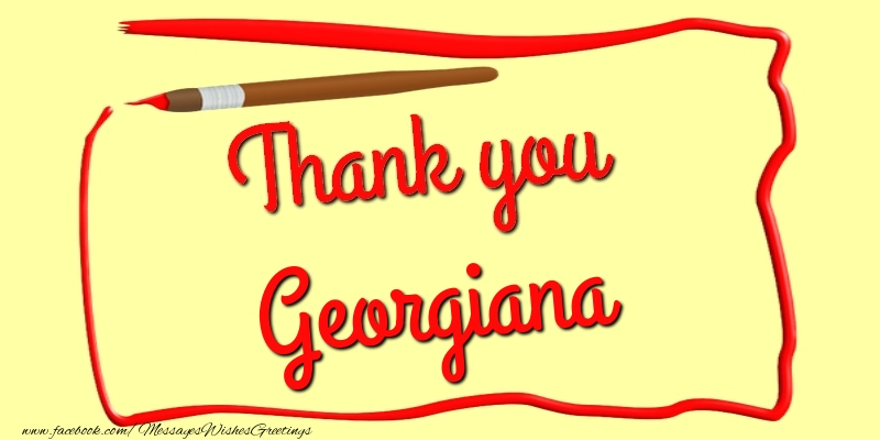 Greetings Cards Thank you - Thank you, Georgiana