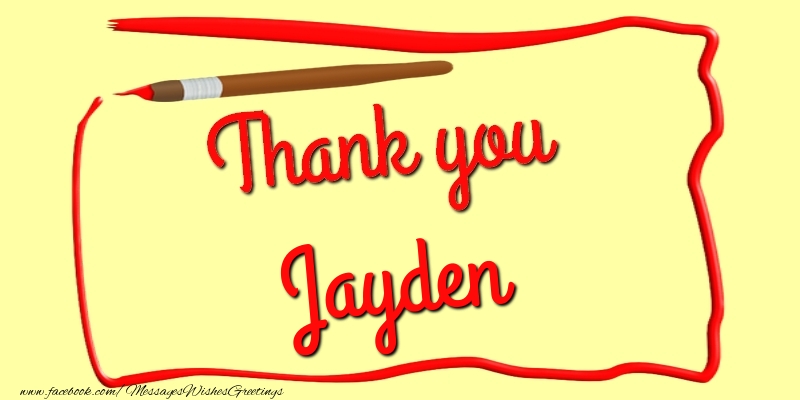 Greetings Cards Thank you - Messages | Thank you, Jayden