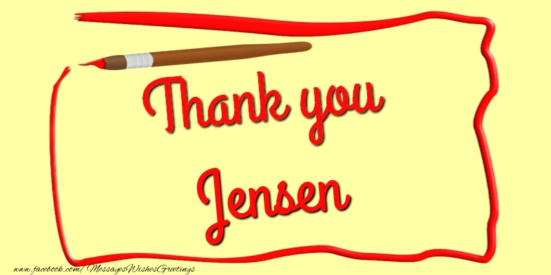 Greetings Cards Thank you - Messages | Thank you, Jensen