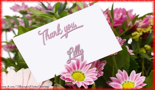 Greetings Cards Thank you - Flowers | Thank you, Lilly