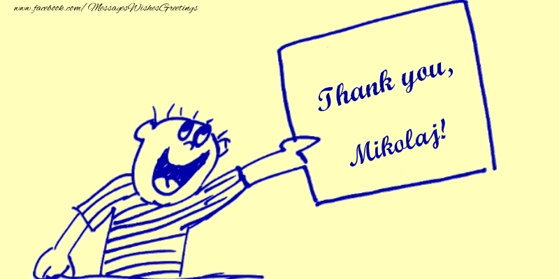 Greetings Cards Thank you - Messages | Thank you, Mikolaj