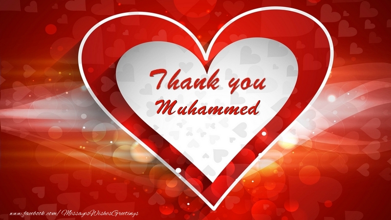 Greetings Cards Thank you - Hearts | Thank you, Muhammed