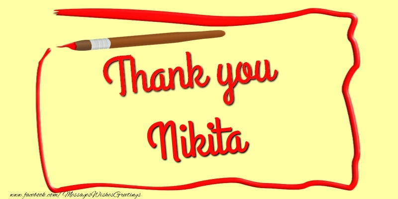 Greetings Cards Thank you - Thank you, Nikita