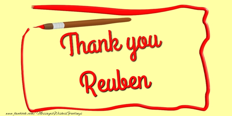 Greetings Cards Thank you - Thank you, Reuben