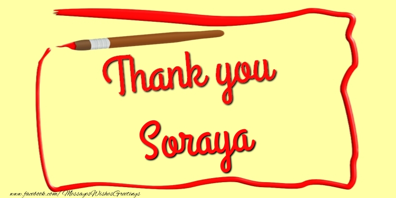 Greetings Cards Thank you - Thank you, Soraya