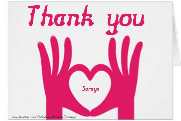 Greetings Cards Thank you - Thank you, Soraya