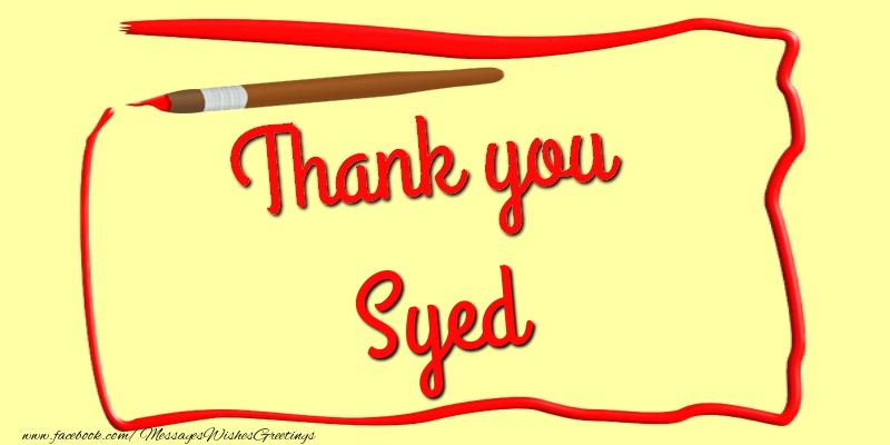 Greetings Cards Thank you - Messages | Thank you, Syed
