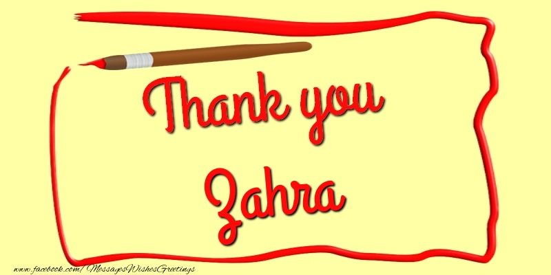 Greetings Cards Thank you - Messages | Thank you, Zahra