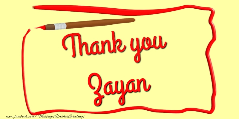 Greetings Cards Thank you - Messages | Thank you, Zayan