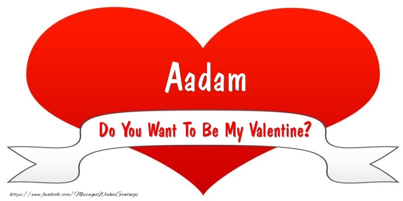Greetings Cards for Valentine's Day - Hearts | Aadam Do You Want To Be My Valentine?