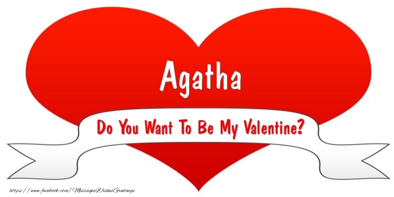 Greetings Cards for Valentine's Day - Agatha Do You Want To Be My Valentine?